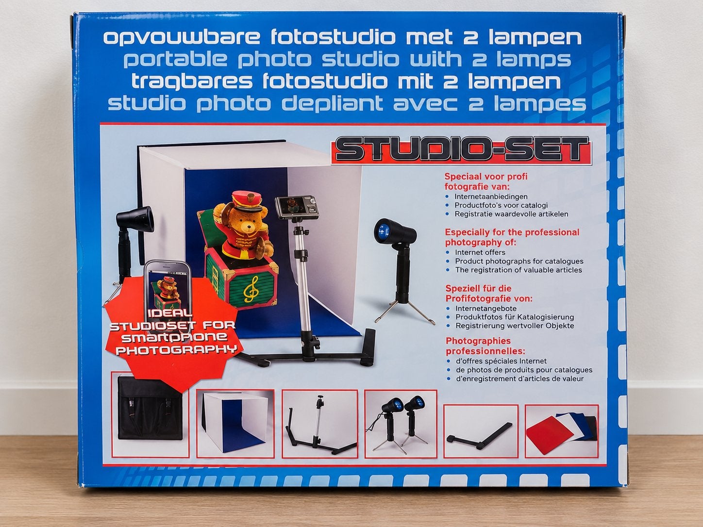 Studio-Set Fotostudio met 2 Lampen Productfotografie (NIEUW), Audio, Tv en Foto, Fotografie | Fotostudio en Toebehoren, Ophalen of Verzenden
