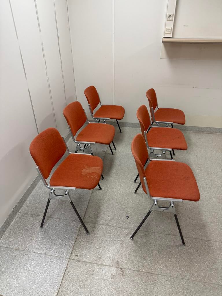 6 Castelli DSC 106 stoelen van Giancarlo Piretti, 1977, Gebruikt, Overige kleuren, Retro jaren 70, Ophalen of Verzenden