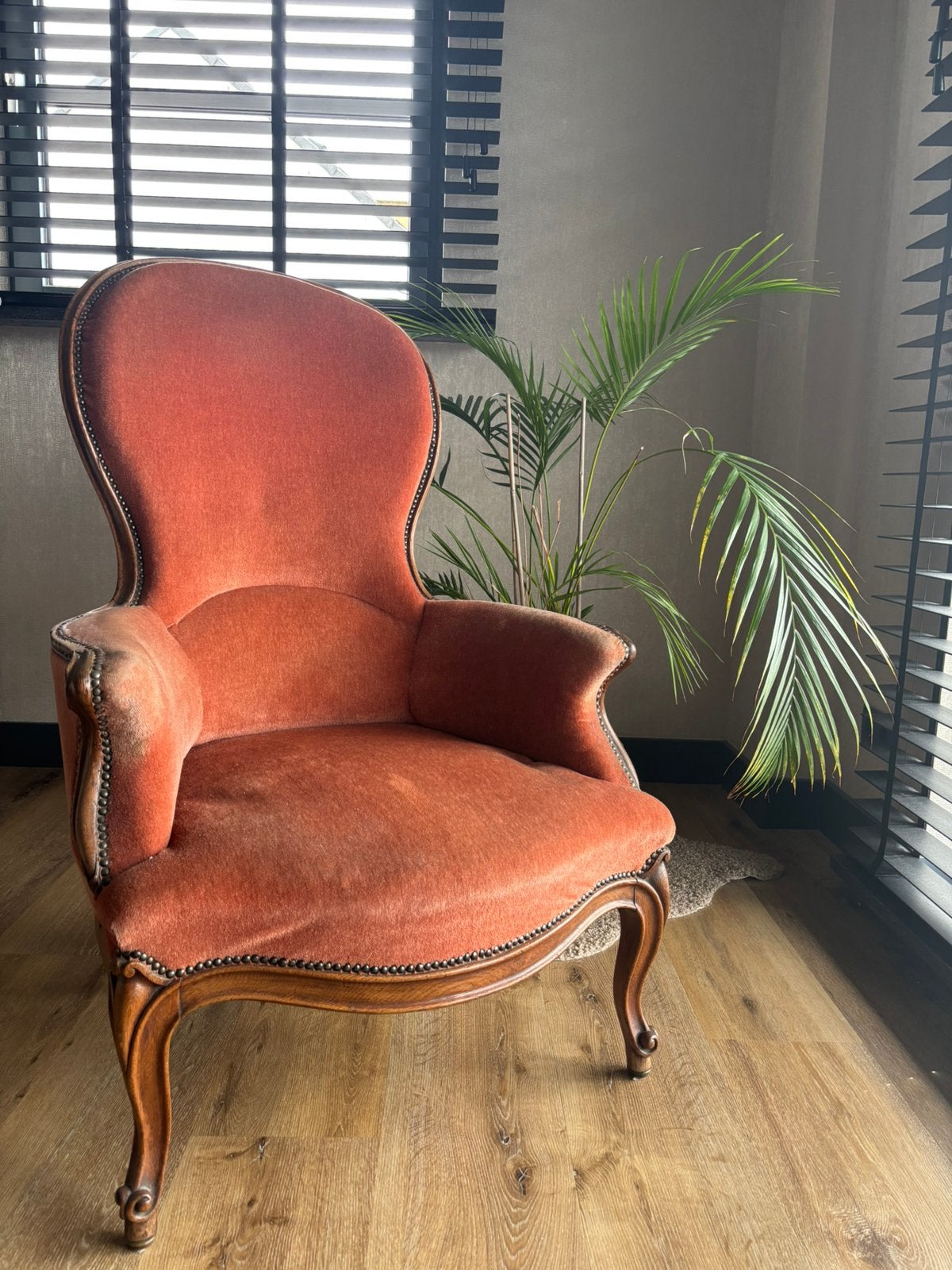 Oud roze fauteuil - Zo goed als nieuw, Huis en Inrichting, Fauteuils, Ophalen, Minder dan 50 cm, Gebruikt, 75 tot 100 cm