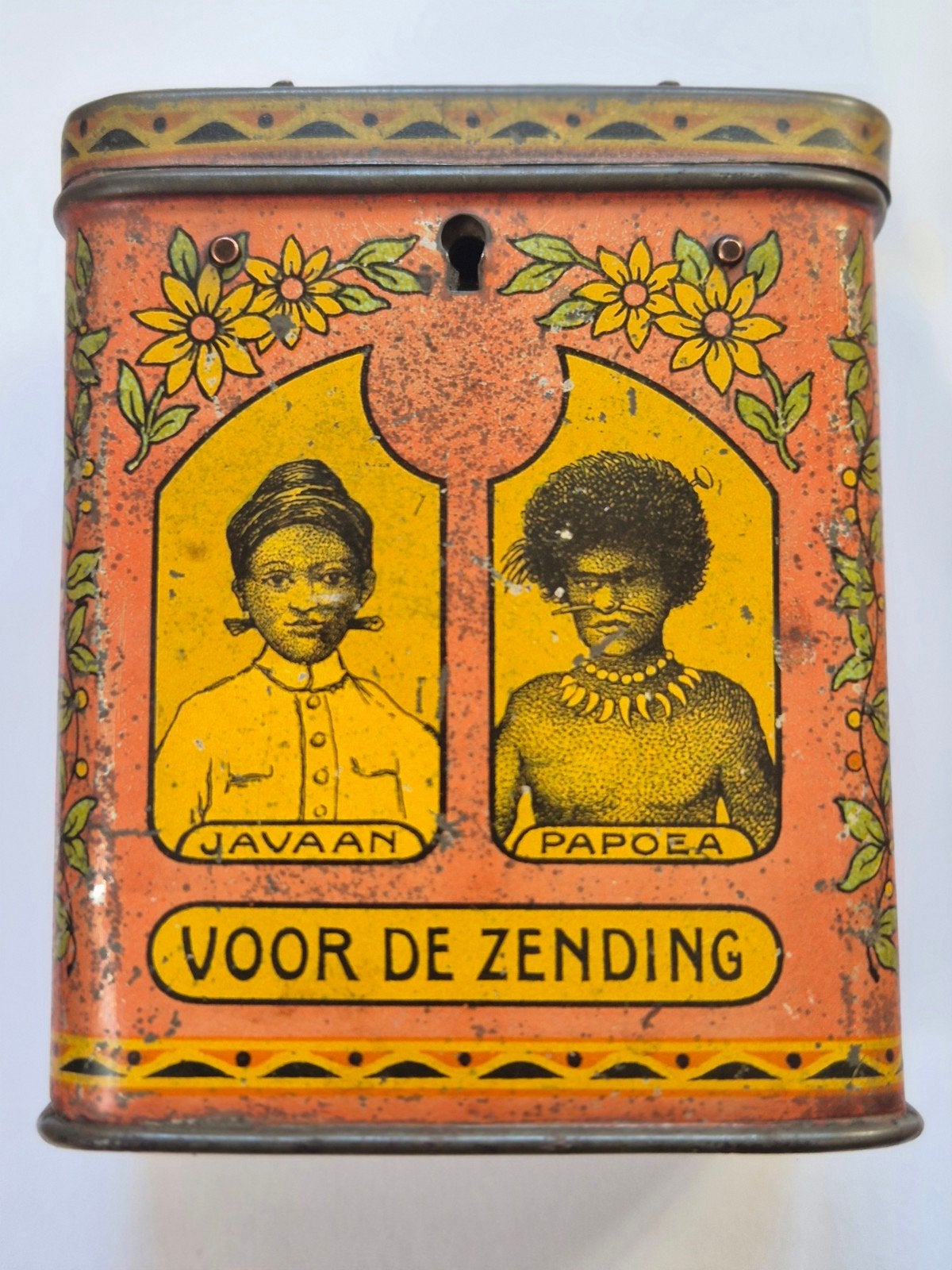 Missiebus blik Voor de Zending Javaan Papoea, Ophalen of Verzenden, Gebruikt, Overige