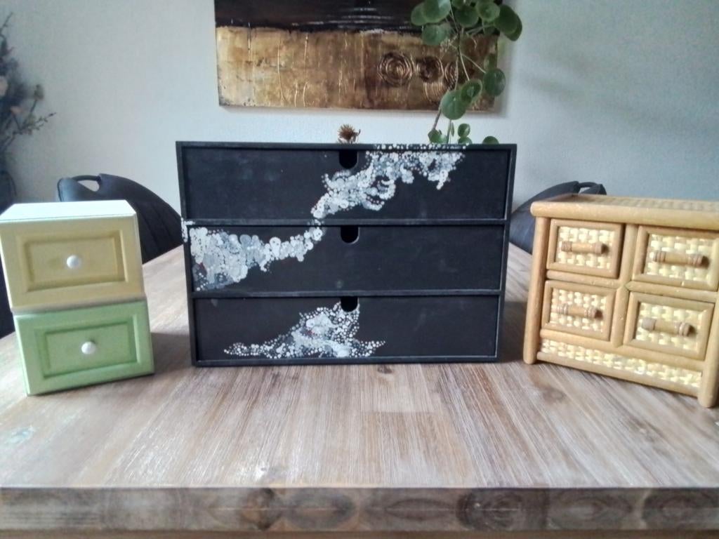 Diverse kleine kastjes/ladeblokken, Overige materialen, Minder dan 50 cm, Gebruikt, Ophalen of Verzenden