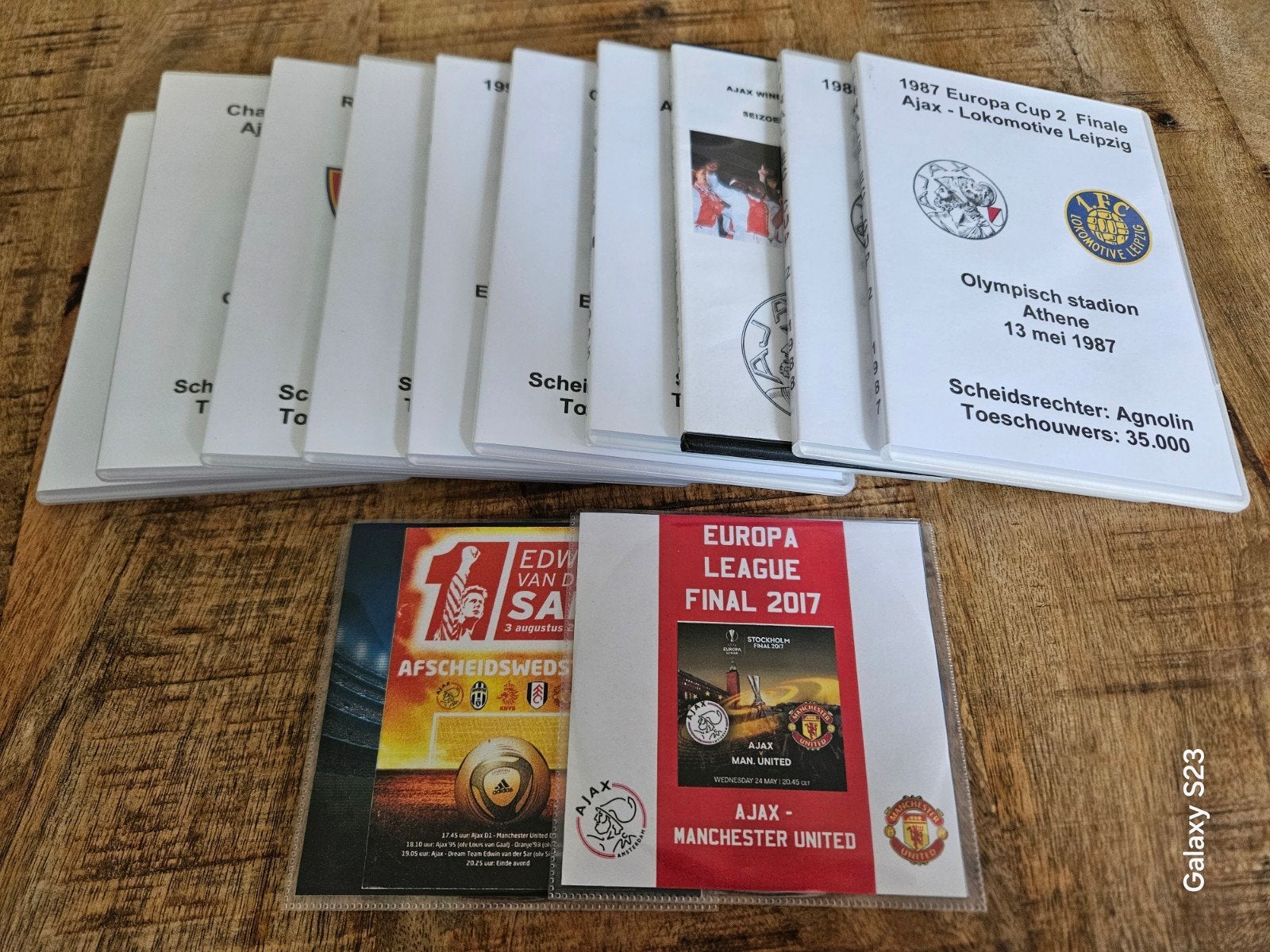 Complete set dvd's van finale wedstrijden van ajax, Ophalen of Verzenden, Zo goed als nieuw