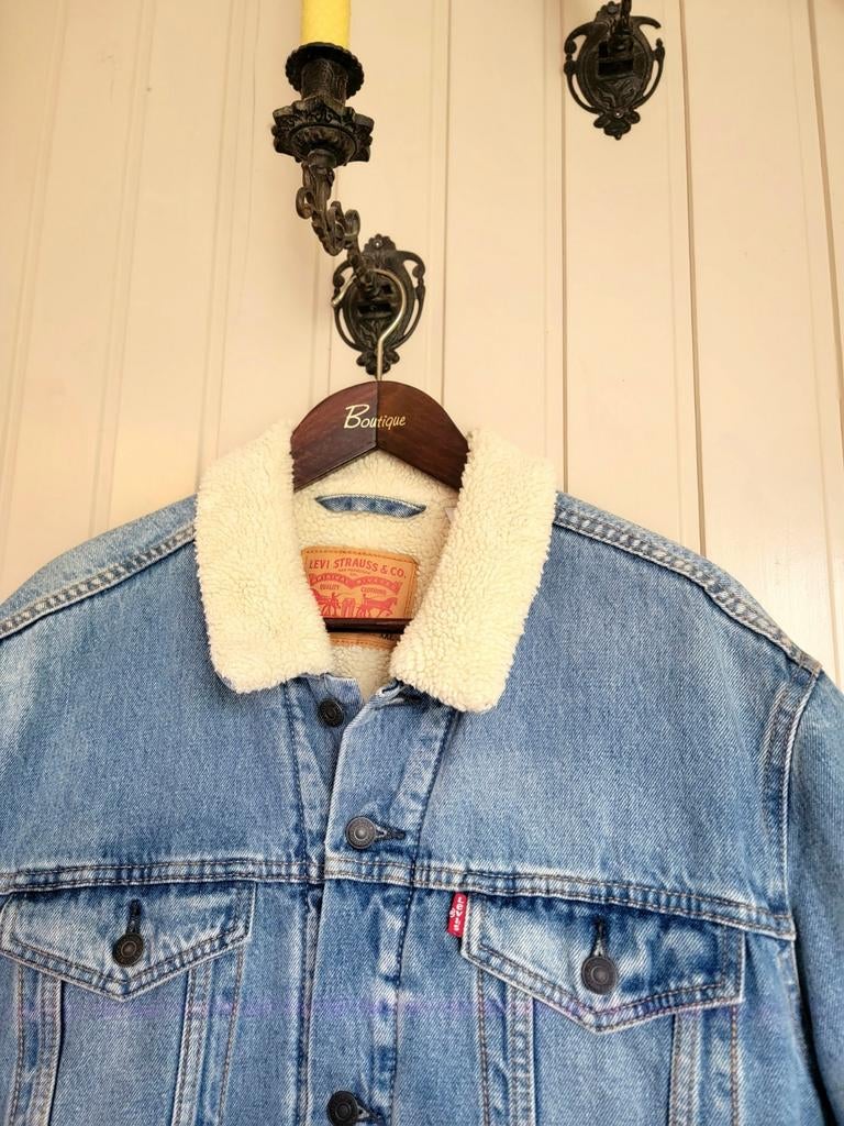 Fantastische, originele Levi's Teddy (Sherpa) jeans jas, XXL, Levi's, Blauw, Overige maten, Ophalen of Verzenden