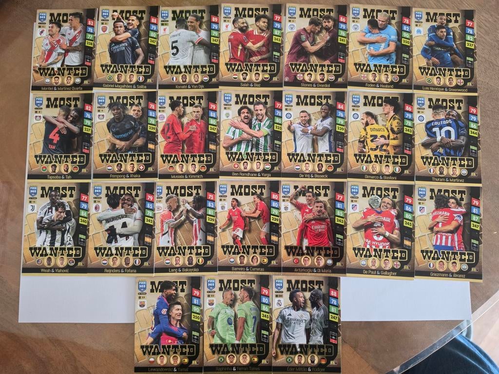 Panini FIFA Adrenalyn 365 Most Wanted 2025, Ophalen of Verzenden, Zo goed als nieuw