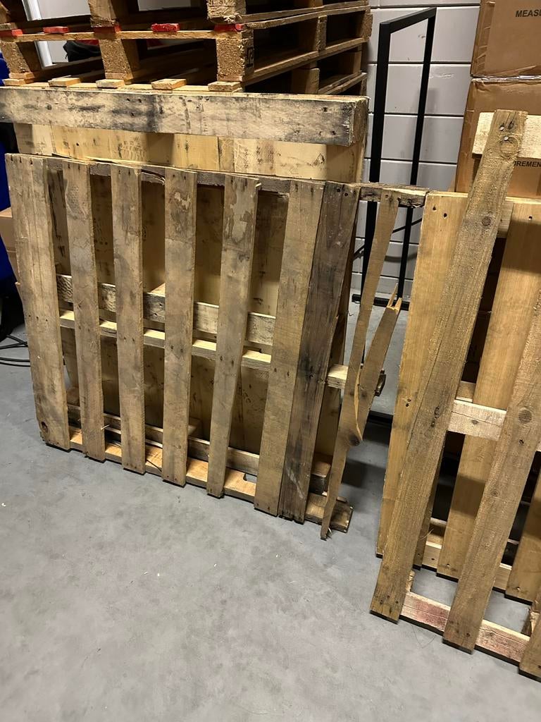 Gebruikte houten pallets - Diverse maten, Ophalen, Gebruikt, 50 mm of meer, Pallet