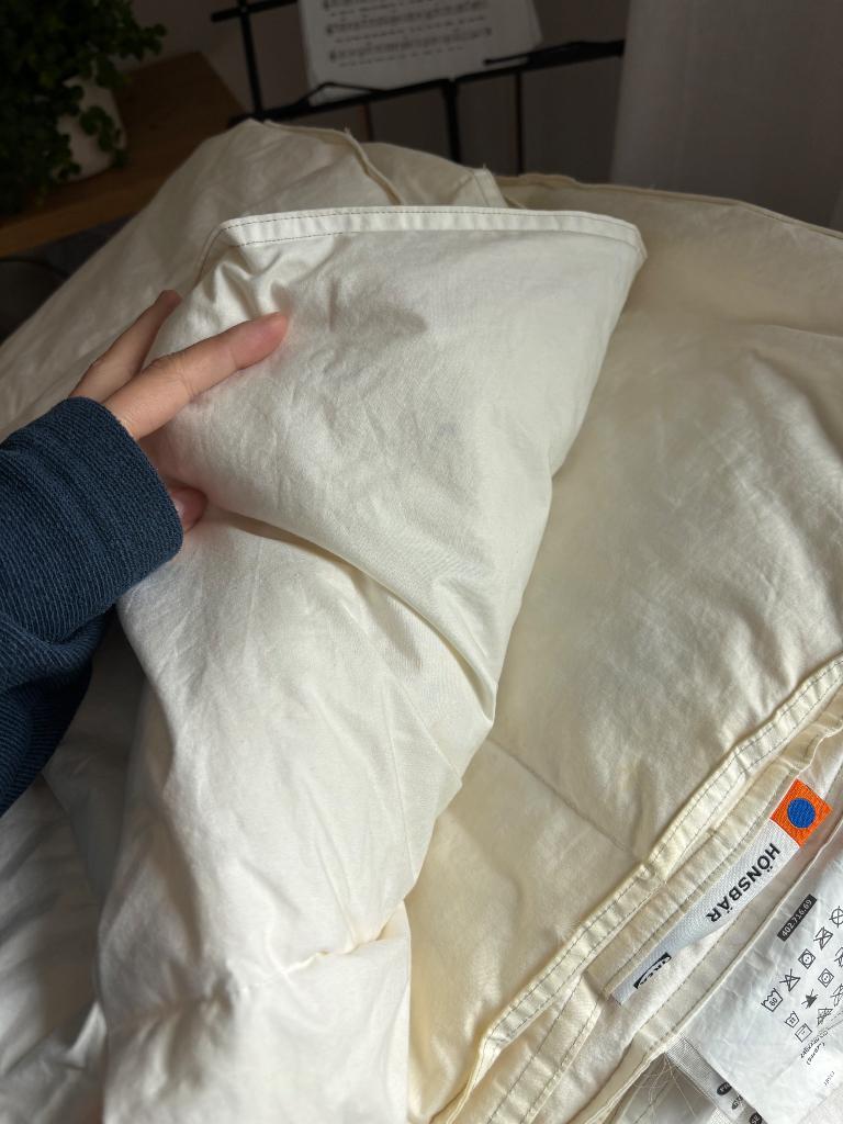 Ikea honsbar feather duvet 200x200, Wit, Tweepersoons, Ophalen of Verzenden, Deken of Dekbed
