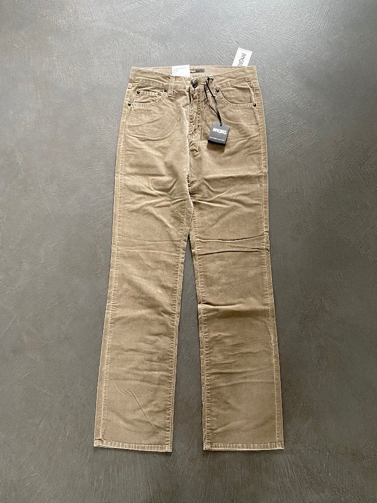 K304 Nieuw: Angels 36=S Broek Dolly L32 fluweel jeans beige, Kleding | Dames, Beige, Nieuw, Ophalen of Verzenden, Angels