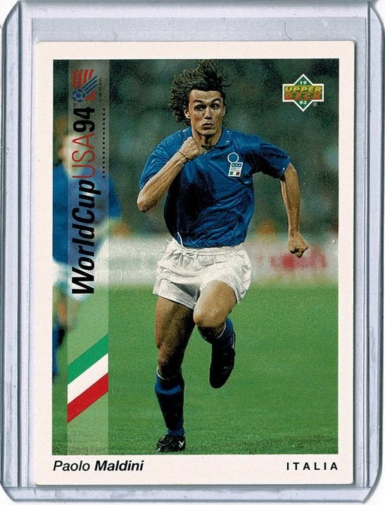 1993 Upper Deck WC USA 94 Preview #74 Paolo Maldini Kaart, Ophalen of Verzenden, Zo goed als nieuw, Buitenlandse clubs, Spelerskaart