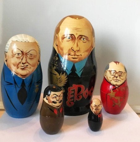 Matroesjka Russische presidenten Putin Lenin Jeltsin😎🤠👌, Verzamelen, Poppen, Ophalen of Verzenden, Zo goed als nieuw, Pop