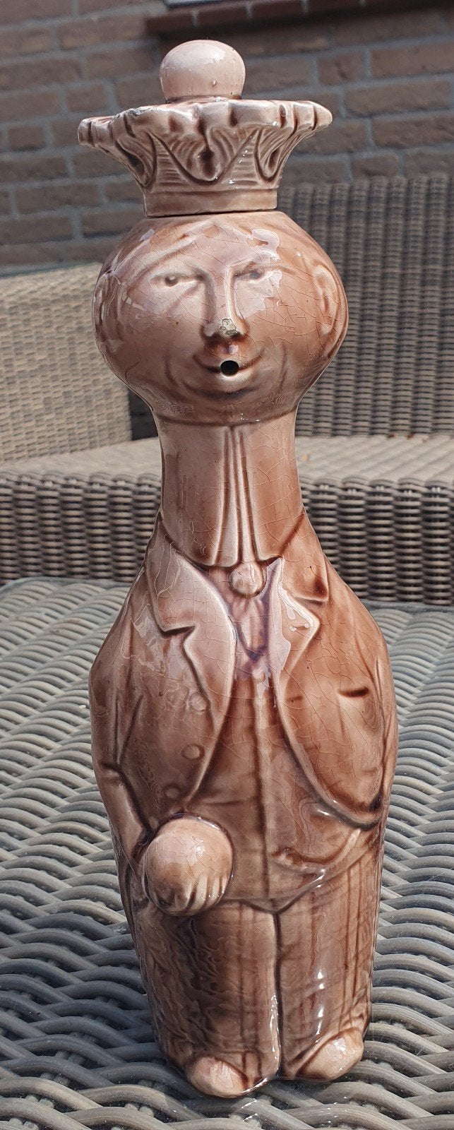 Antieke Duitse keramische decanteerfles Schäfer & Vater, Ophalen of Verzenden