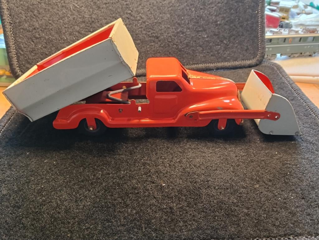 Oude blikken vrachtwagenVuilniswagen, Ophalen of Verzenden, Gebruikt