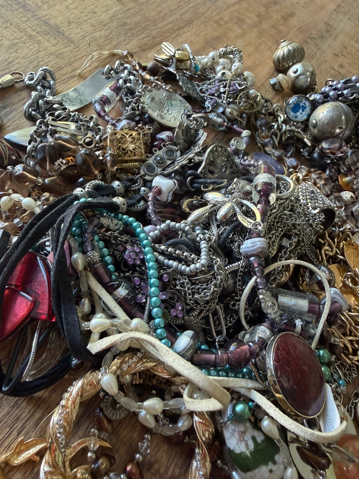 Partij vintage sieraden 1,5 kilo ongesorteerd, Ophalen of Verzenden, Overige materialen, Overige typen