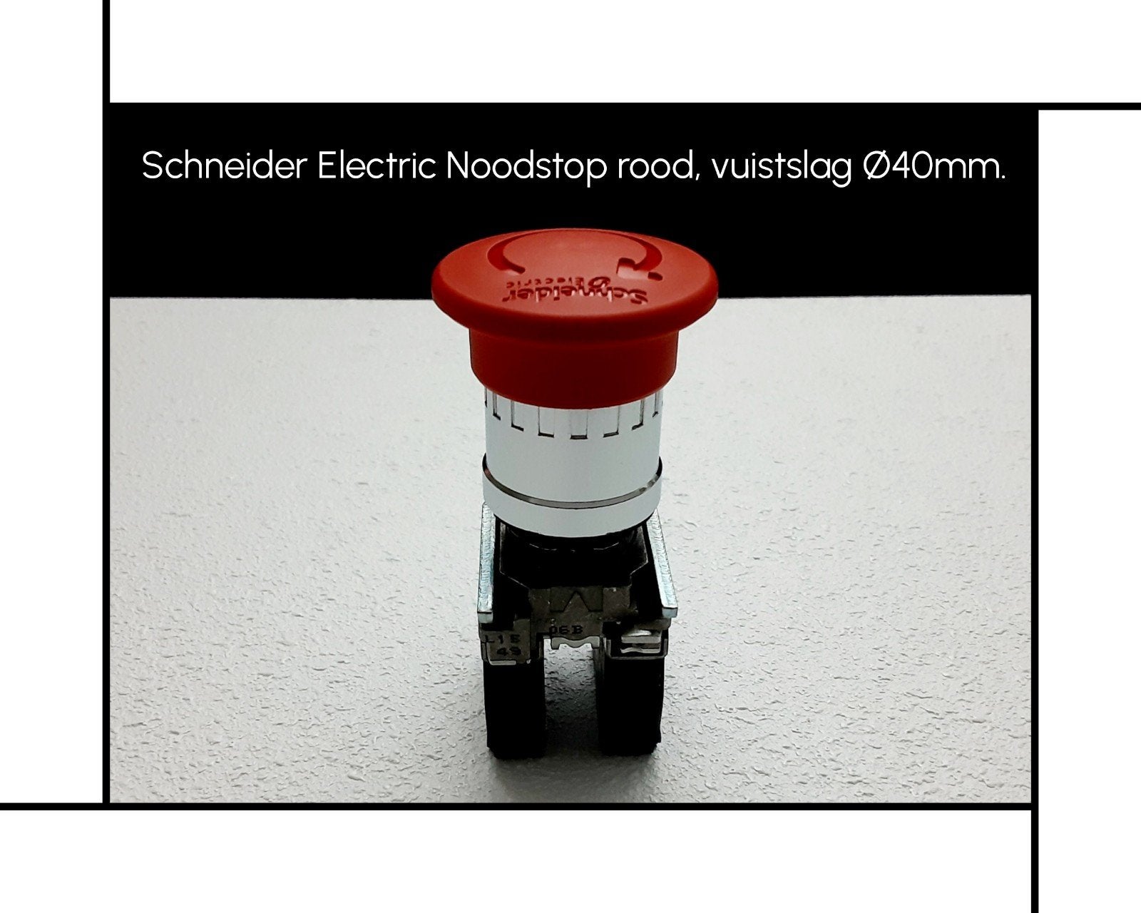 1 x Schneider Electric Noodstop rood, vuistslag Ø40mm. Nieuw, Ophalen of Verzenden, Nieuw