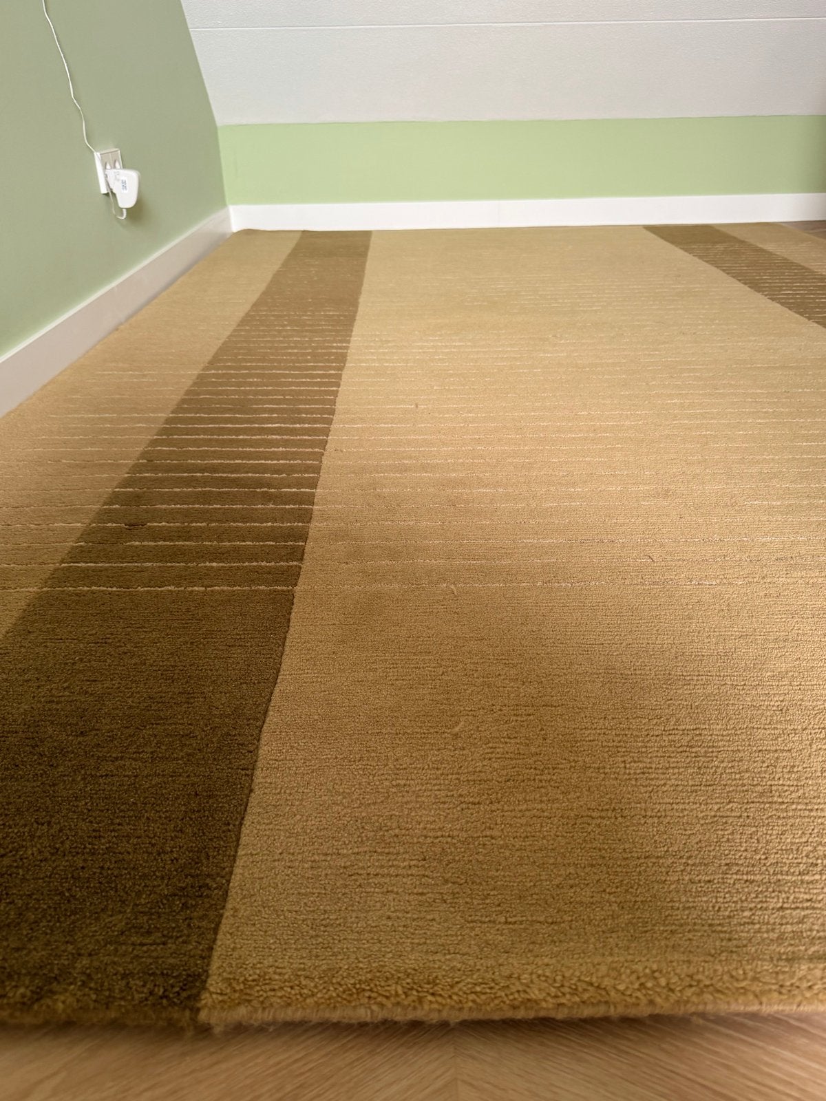 Handgeknoopt wollen vloerkleed Karpet Wereld 204x298cm, Ophalen, Bruin, Zo goed als nieuw, 200 cm of meer