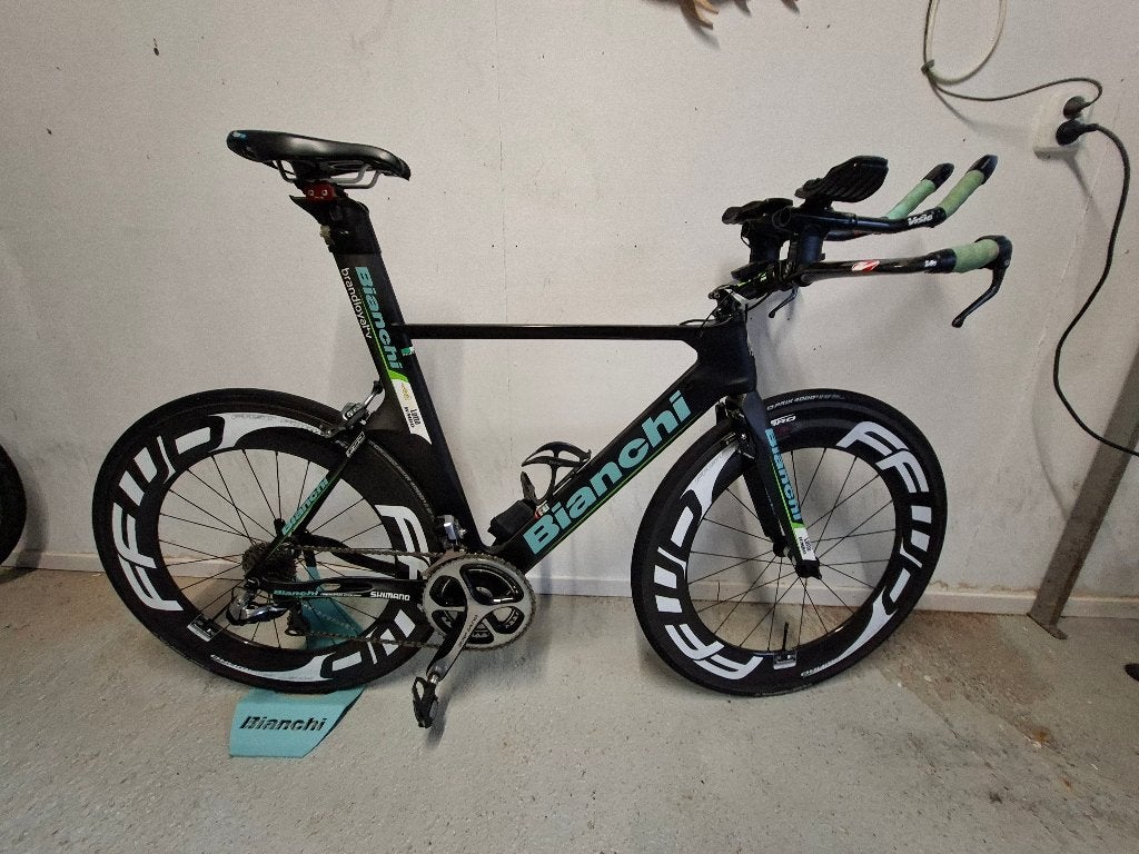 Bianchi triathlon fiets, Fietsen en Brommers, Gebruikt, Heren, Aluminium, Meer dan 20 versnellingen