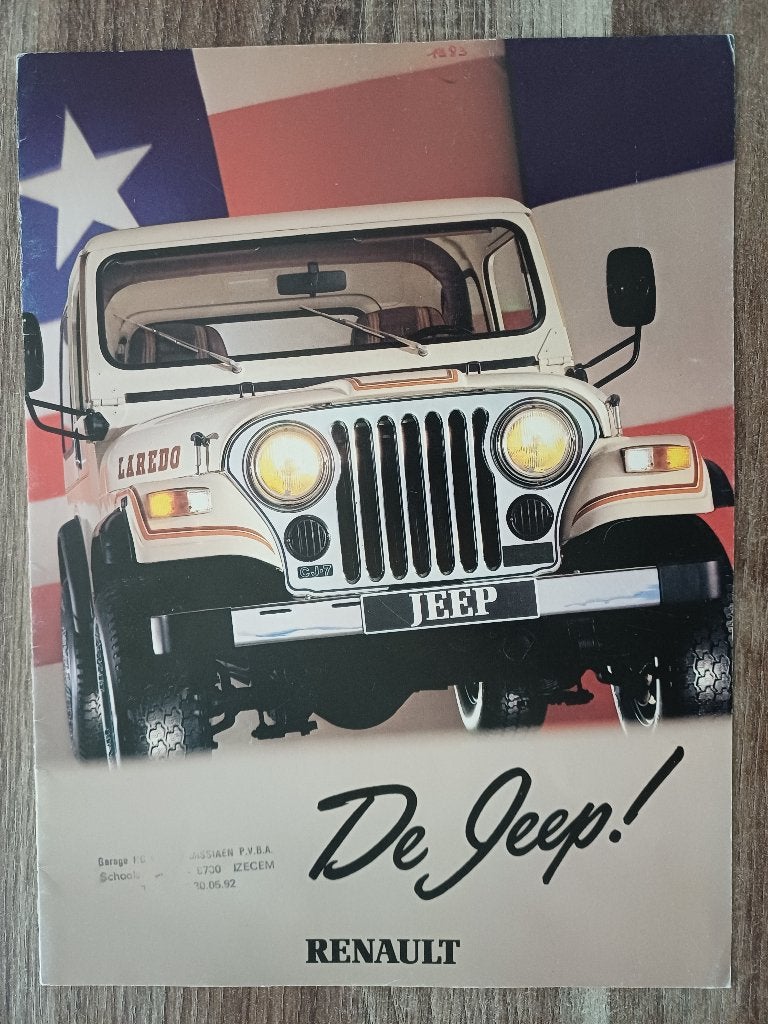 Jeep (Renault) CJ7 brochure, Ophalen of Verzenden, Zo goed als nieuw, Overige merken