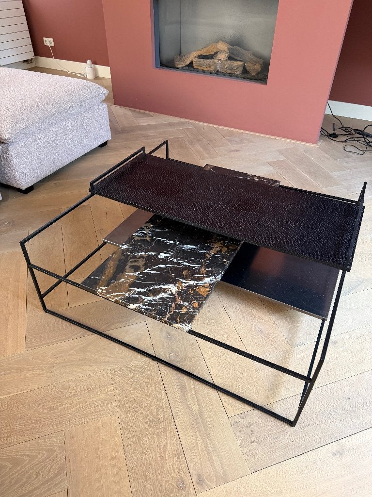 Salontafel vierkant laag, Ophalen, Overige materialen, 50 tot 100 cm, Vierkant