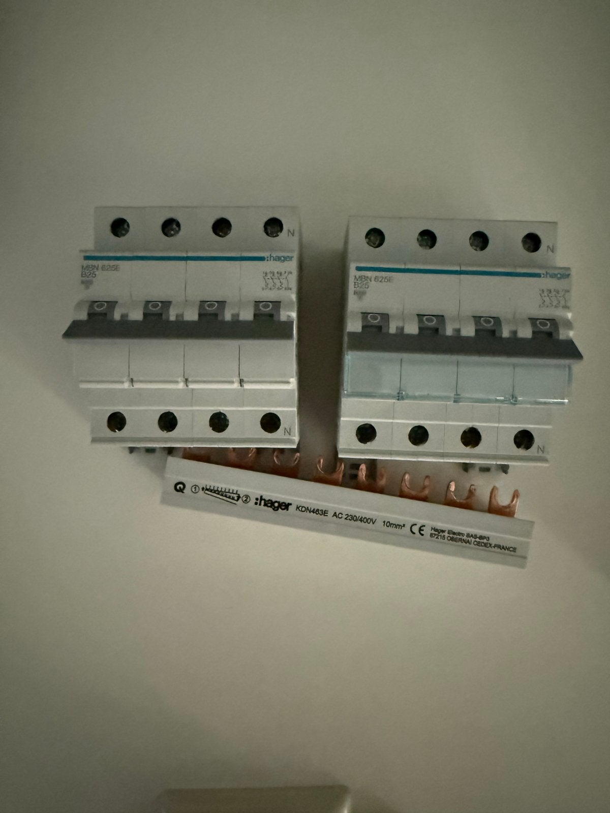 Hager automaten MBN625E B25 incl. aansluitstrip KDN463E, Ophalen, Zo goed als nieuw, Overige typen