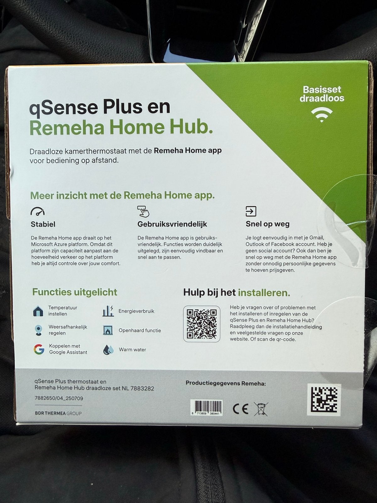 Remeha qSense Plus draadloze thermostaat en Home Hub, Ophalen of Verzenden, Slimme thermostaat, Nieuw