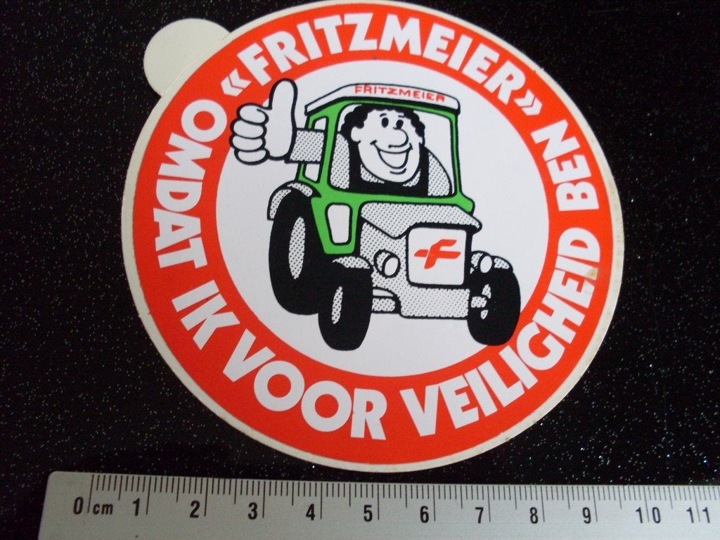 sticker fritzmeier logo omdat ik voor veiligheid ben, Verzenden, Zo goed als nieuw, Merk