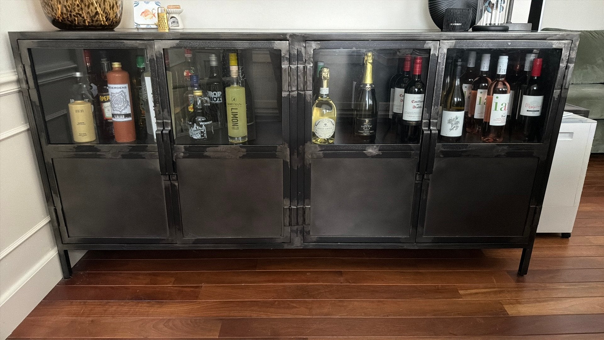 Stalen dressoir pronto, Huis en Inrichting, Kasten | Dressoirs, Ophalen, Zo goed als nieuw, 25 tot 50 cm, 150 tot 200 cm