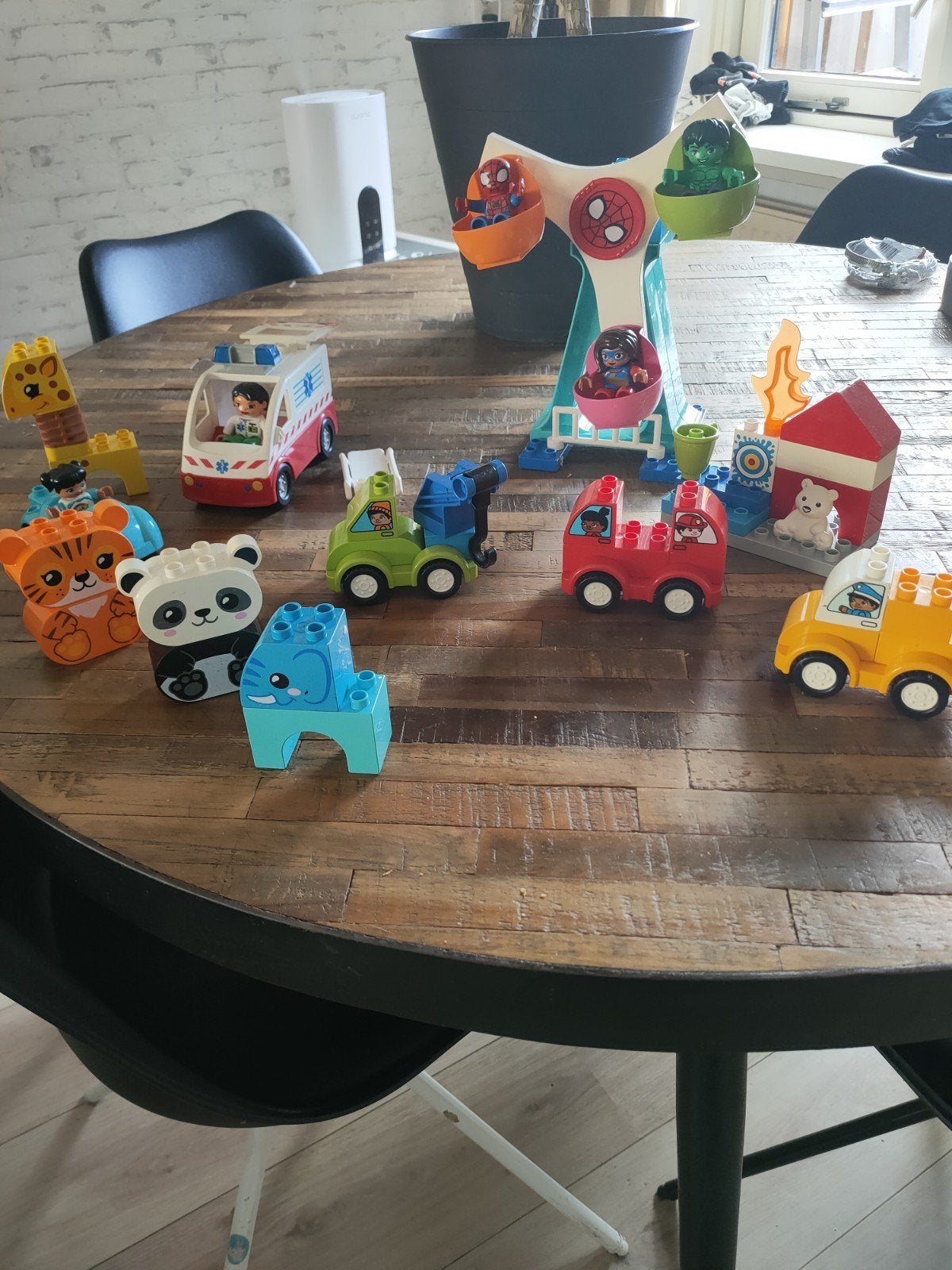 Grote set Duplo: Dieren, Voertuigen en Kermis, Ophalen of Verzenden, Gebruikt, Overige merken
