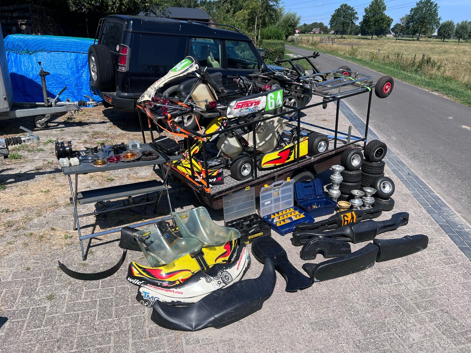 Partij kart delen, Ophalen, Gebruikt, Onderdelen Kart