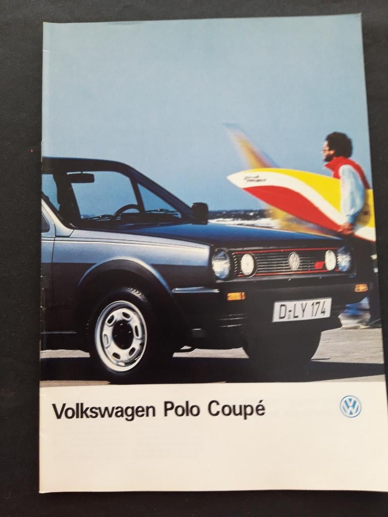 folder Volkswagen Polo Coupé 1987 - Nederlands, Ophalen of Verzenden, Zo goed als nieuw, Volkswagen