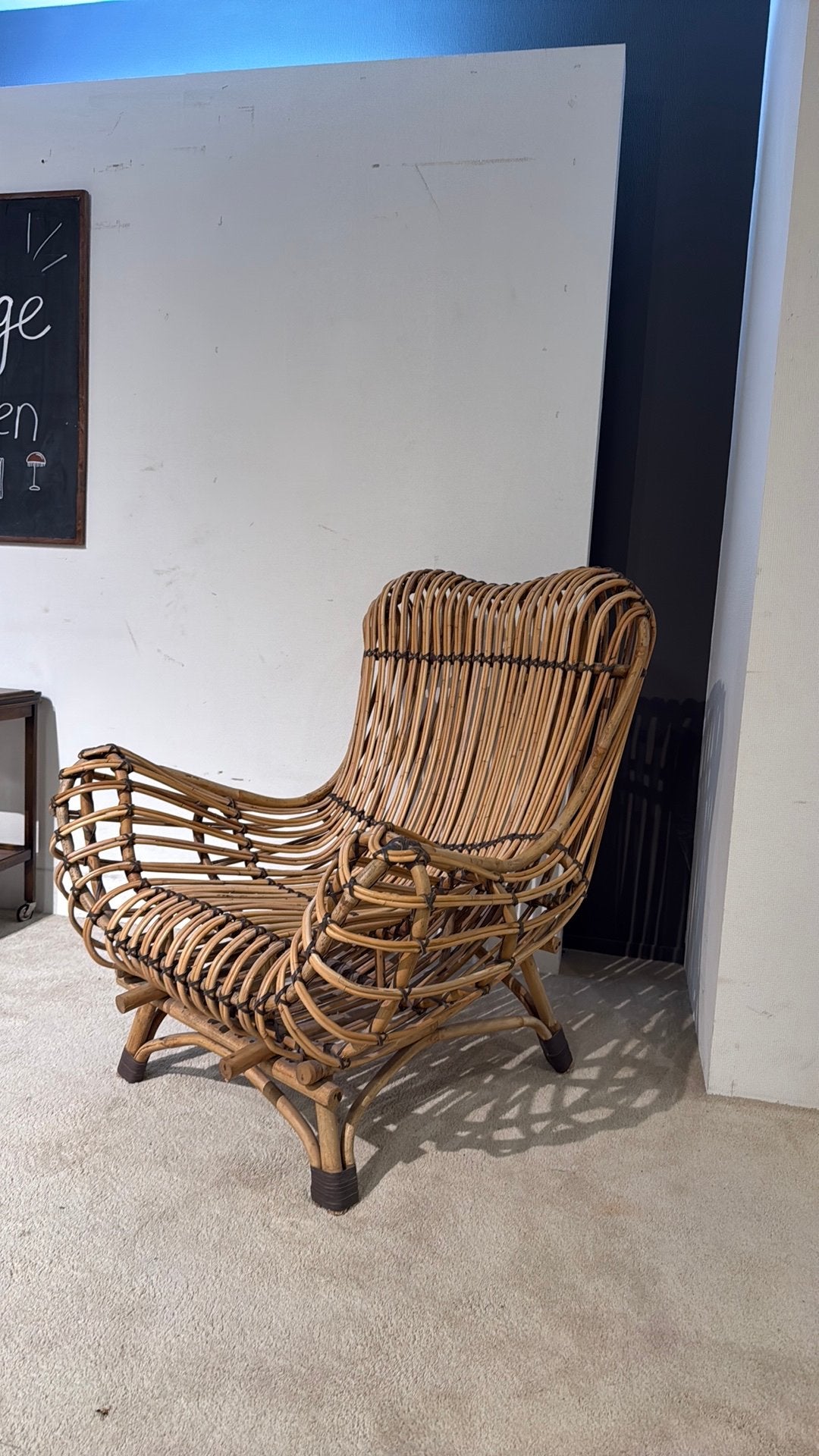Rotan Bankok fauteuil, Gebruikt, ., Riet of Rotan, Ophalen of Verzenden