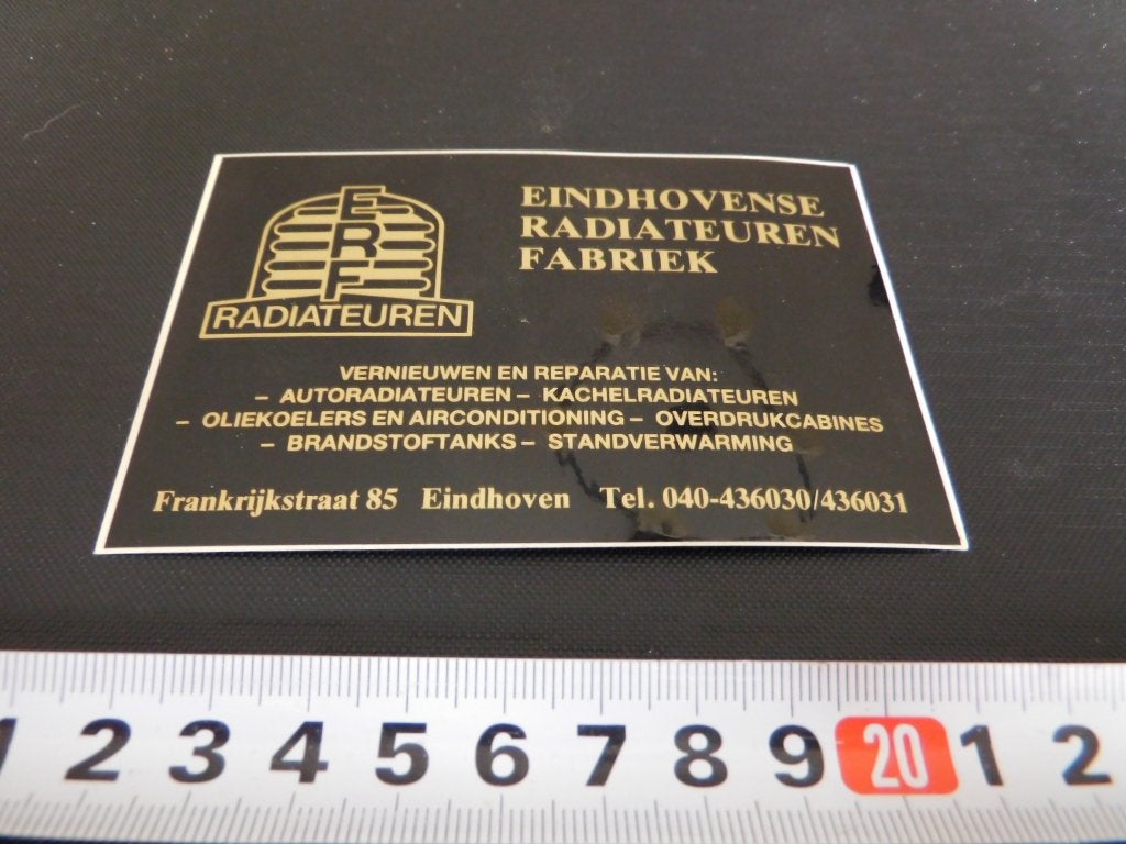 sticker EHV Eindhovense Radiateuren Fabriek Frankrijkstraat*, Ophalen, Zo goed als nieuw