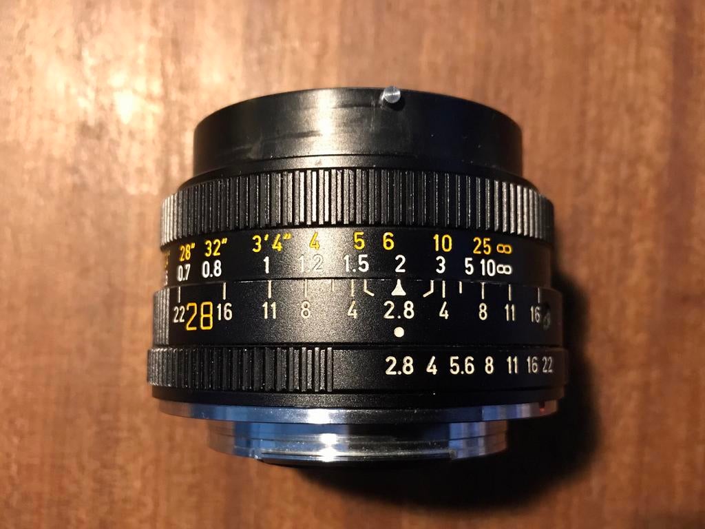 Leica R 28mm, F2.8 (eventueel Fujifilm Adapter’s), Ophalen of Verzenden, Gebruikt