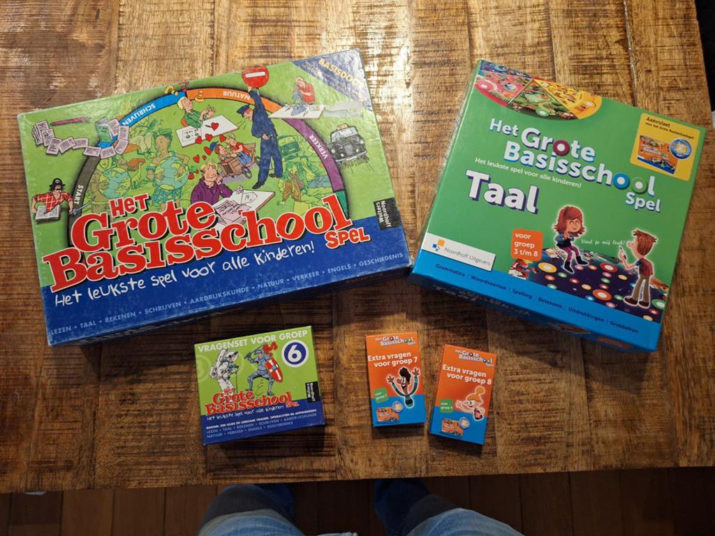 Het Grote Basisschool Spel + uitbreidingsets, Een of twee spelers, Ophalen of Verzenden, Gebruikt, Wolters Noordhoff