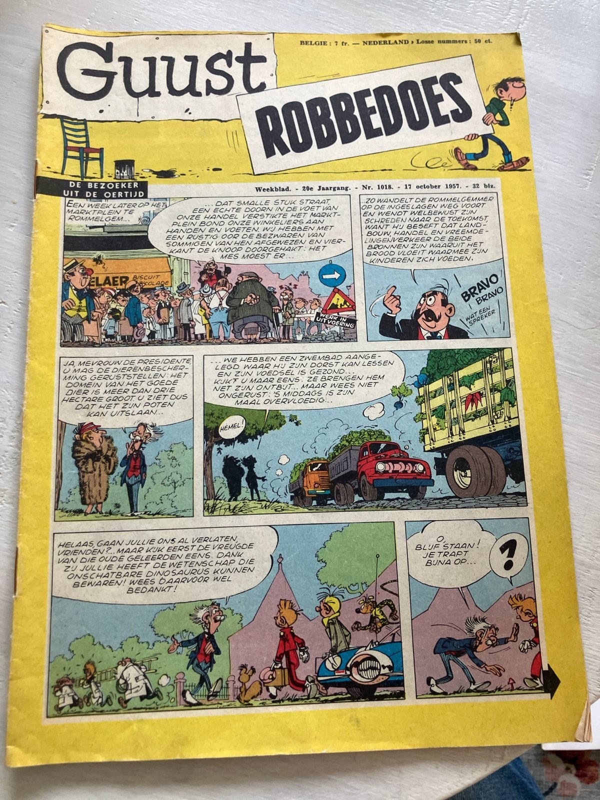Guust Flater Robbedoes Weekblad - Nr. 101K - 1951, Eén stripboek, Ophalen of Verzenden, Zo goed als nieuw
