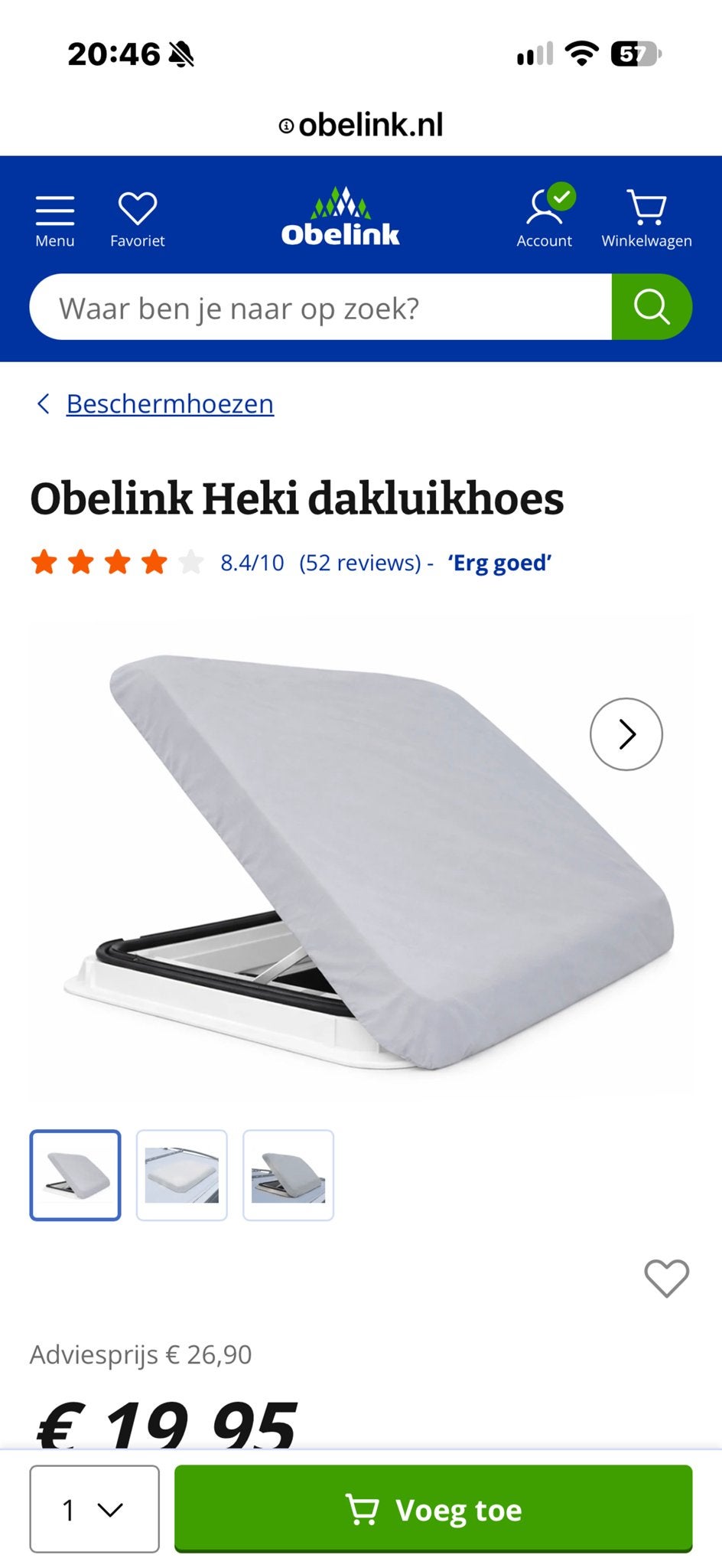 Nieuwe Obelink Heki dakluikhoes - Verkeerde maat besteld, Ophalen, Nieuw