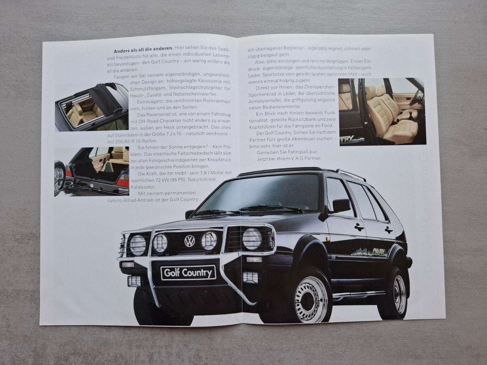 Volkswagen Golf II Country folder - 1991, Ophalen of Verzenden, Zo goed als nieuw, Volkswagen