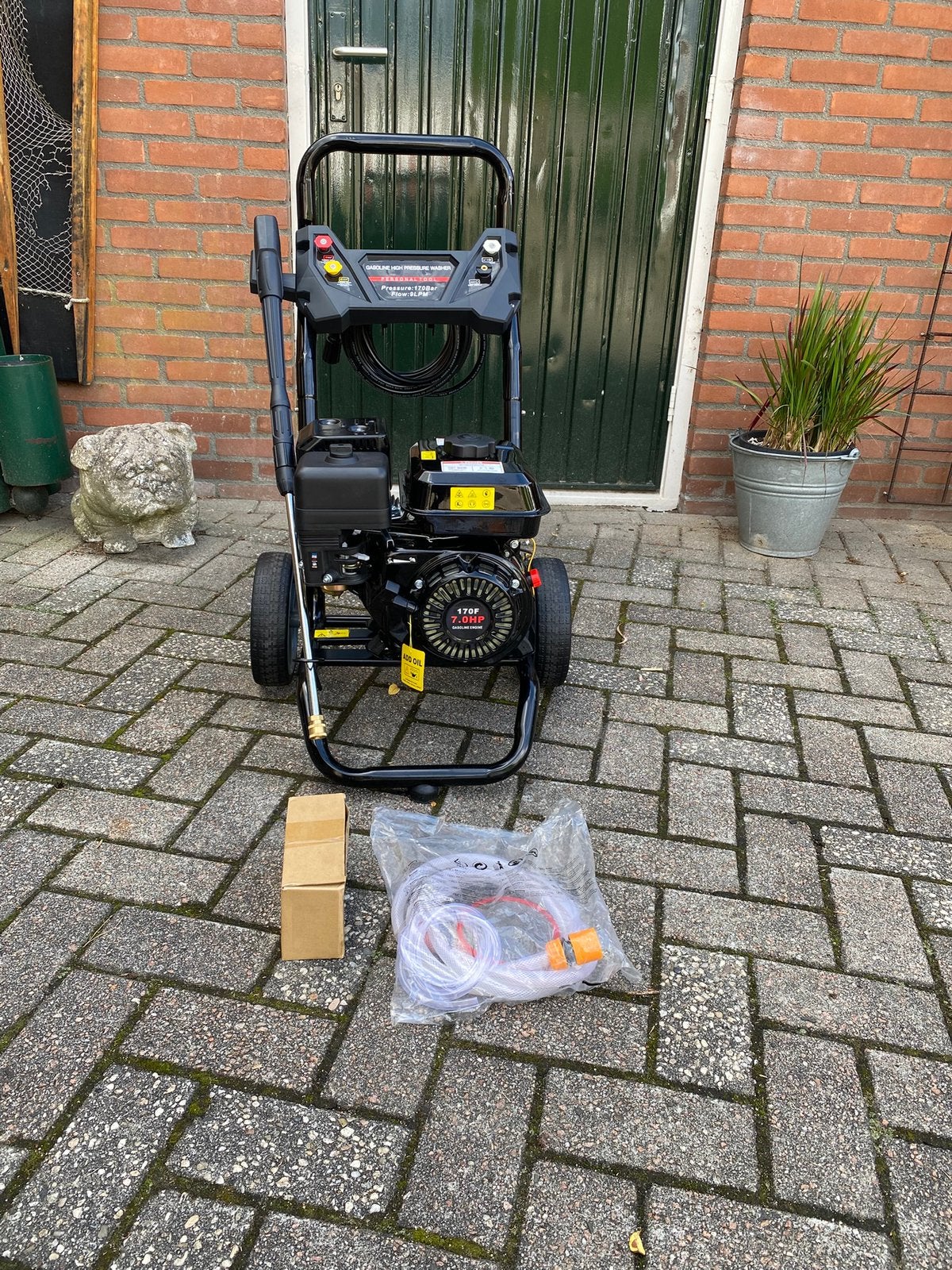 Hogedrukrienger benzine 170 bar, Tuin en Terras, Hogedrukreinigers, Ophalen, Nieuw, Benzine