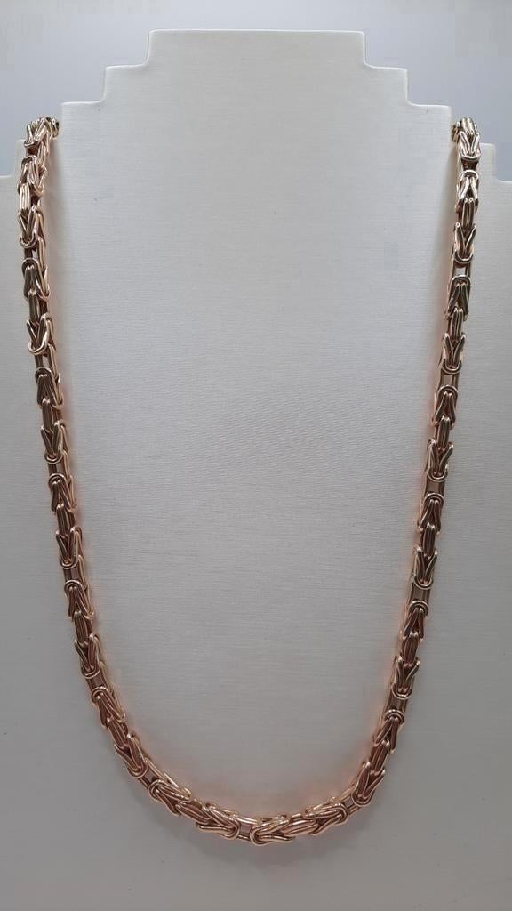 gouden Koningsketting 14kt, Sieraden, Tassen en Uiterlijk, Kettingen, Nieuw, Goud, Goud, Ophalen of Verzenden