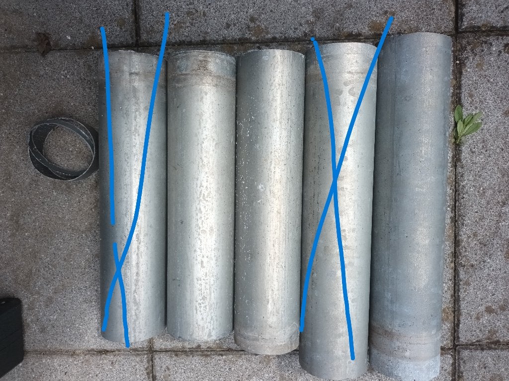 Delen regenpijp zink zinken deel buis buizen pijp pijpen, Gebruikt, Ophalen of Verzenden, Zink, Minder dan 2 meter