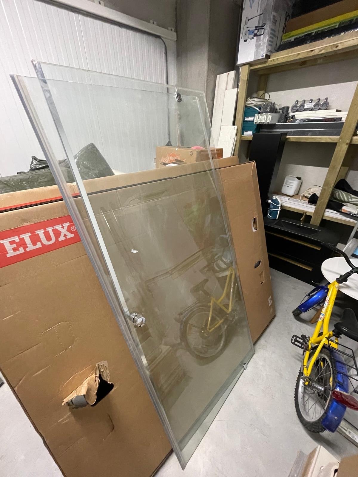 Douchecabine Glas en RVS, Ophalen, Gebruikt, Glas, Douche