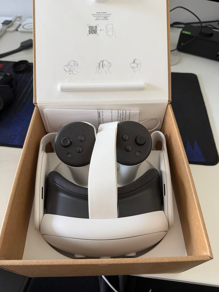 Meta Quest 3 128GB met privacy standaard - Zo goed als nieuw, Ophalen of Verzenden, Zo goed als nieuw, VR-bril, Overige platformen