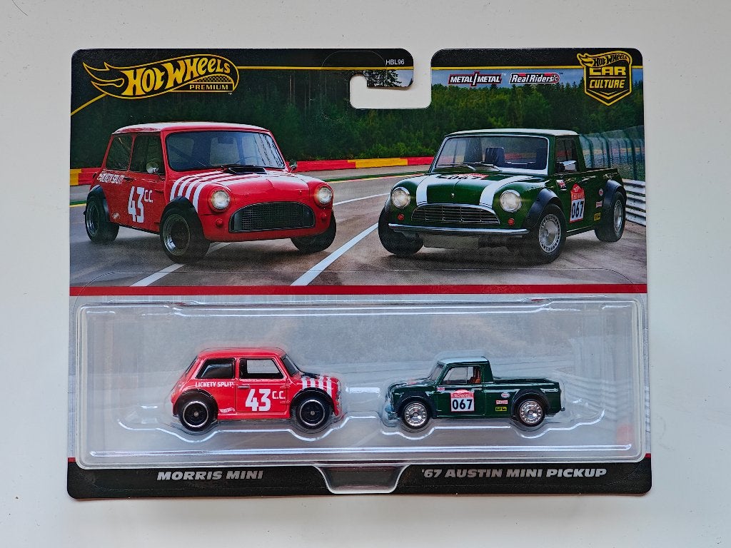 Hot Wheels Morris Mini & '67 Austin Mini Pickup 2-pack, Ophalen of Verzenden, Nieuw, Auto