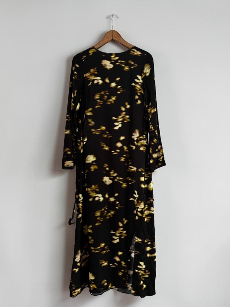 InWear zwart print abstract 36 S small jurk midi CassIW, Kleding | Dames, Jurken, Zwart, Nieuw, Ophalen of Verzenden, Maat 36 (S)