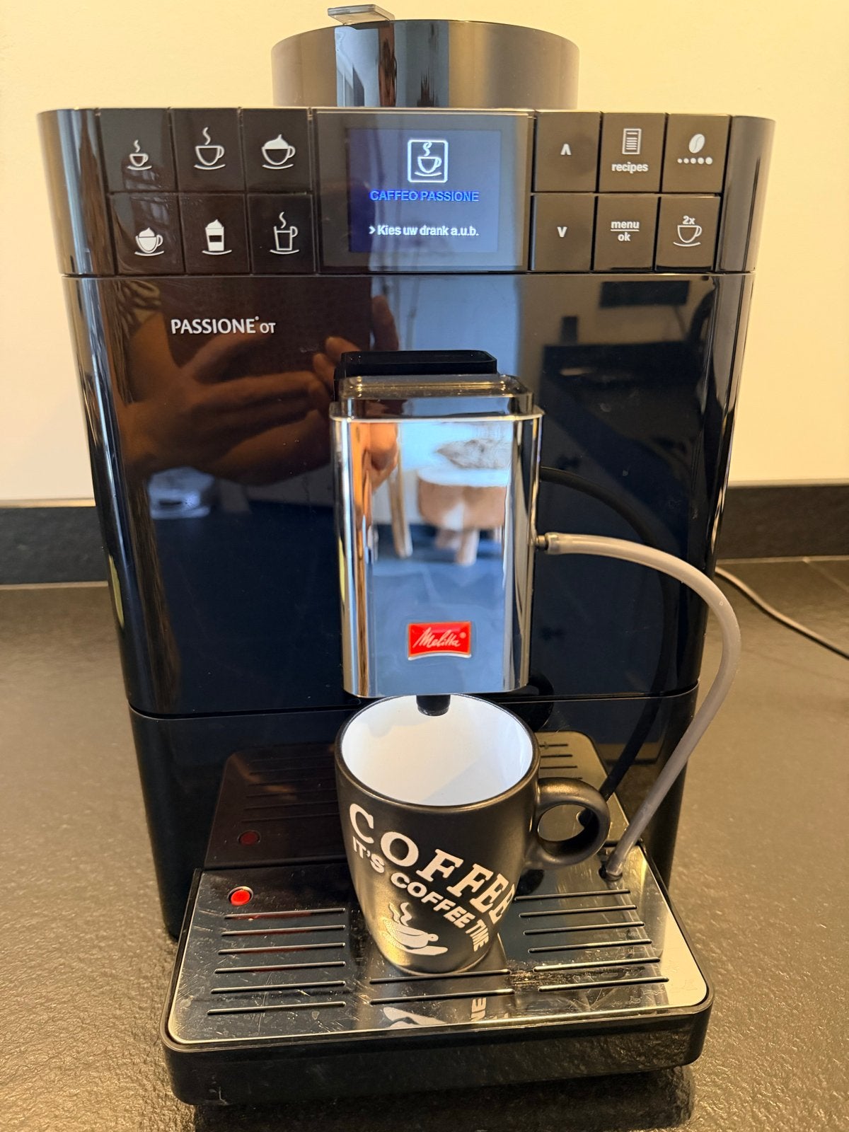 Melitta Caffeo Passione OT volautomatische koffiemachine, Ophalen, Afneembaar waterreservoir, Koffiemachine, Koffiebonen