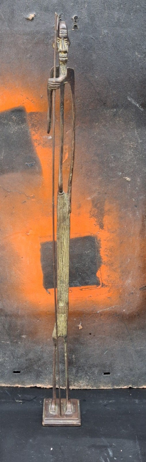 Geabstraheerde man. Brons. Afrika. 63 cm. *Zie tekst., Ophalen, Afrika, Handgemaakt, 63 cm