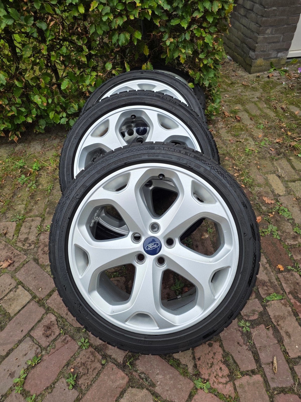 Ford Focus 18 inch velgen met Continental winterbanden, Auto-onderdelen, Ophalen, 18 inch, Gebruikt, Banden en Velgen