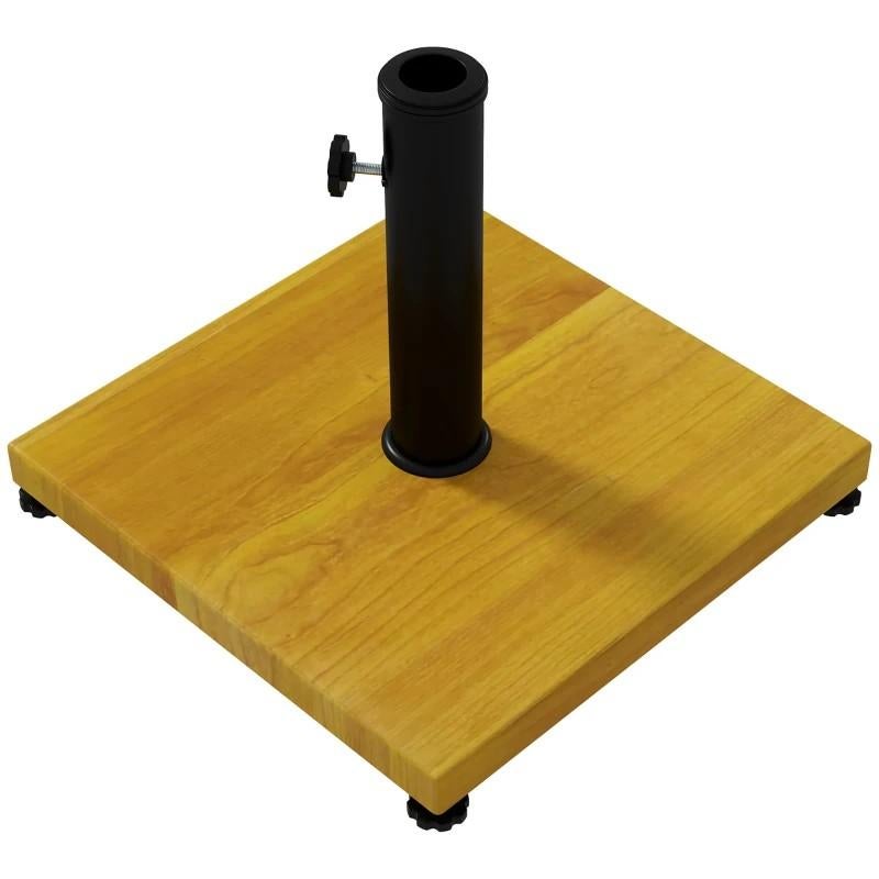 Outsunny Parasolvoet, 25 kg, houtlook, betonvulling, metaal, Ophalen, Nieuw, Parasolvoet, Minder dan 1 meter