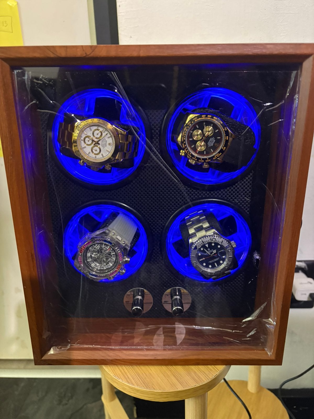 Luxe horloge opwinddoos voor 4 horloges – Nieuw in verpakkin, Ophalen of Verzenden, Staal, Overige merken, 1960 of later