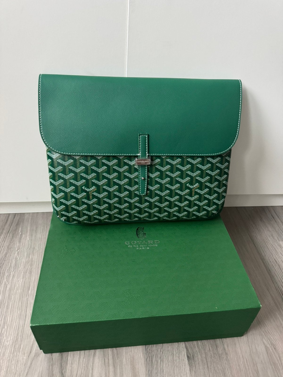 Goyard Coursier Messenger Bag Green, Ophalen, Nieuw, Groen