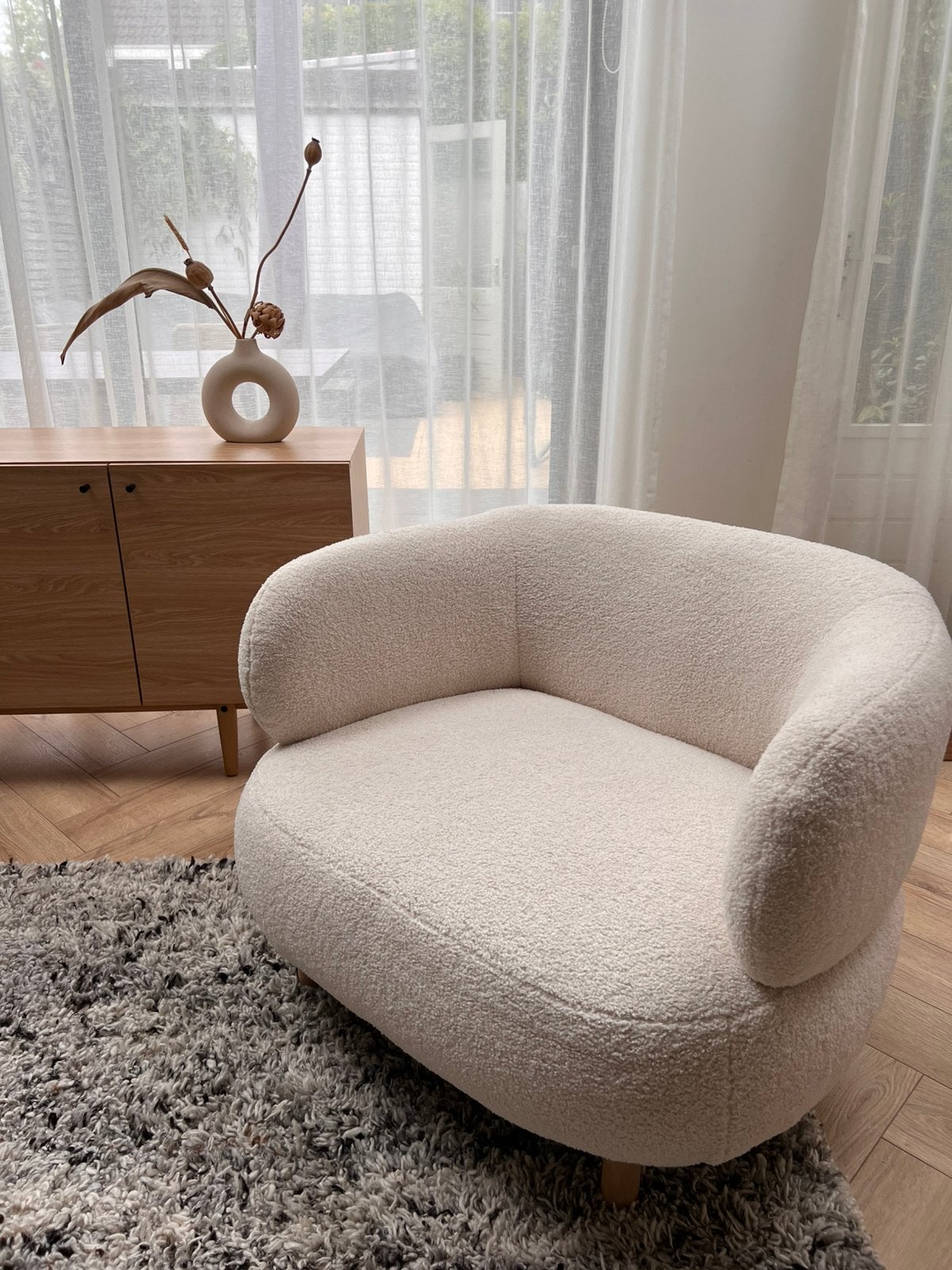 Kave Home Fauteuil Luisa, Ophalen, Eenpersoons, 75 tot 100 cm, Zo goed als nieuw