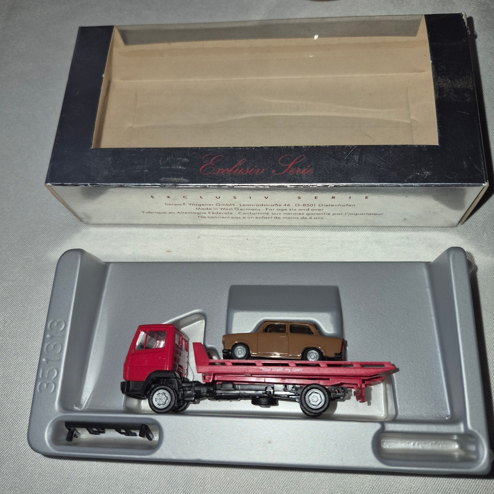 Herpa HO/1:87 Exclusive Serie Sleepwagen met Auto, Ophalen of Verzenden, Zo goed als nieuw, Overige typen